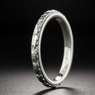 Engraved Orange Blossom Band