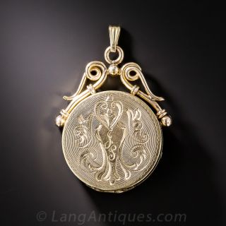 Engraved Round Locket