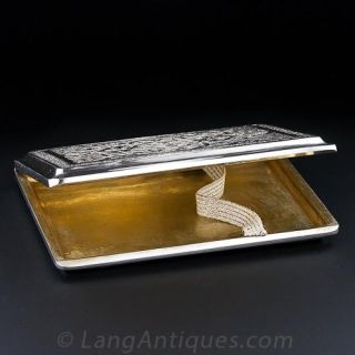 Engraved Silver Cigarette Case