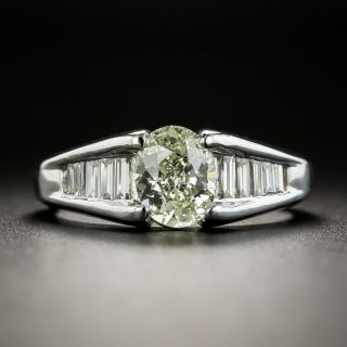 Estate 1.00 Carat Oval Diamond Engagement Ring - 2