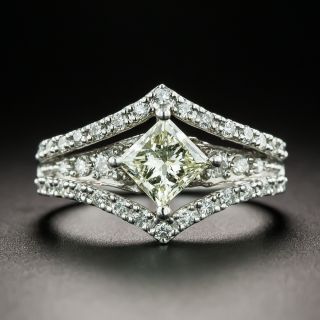 Estate 1.00 Carat Princess-Cut Diamond Ring  - GIA - 3