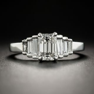 Estate 1.00 Emerald-Cut Diamond Ring - 3