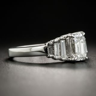 Art Deco Style 1.00 Carat Emerald-Cut Diamond Ring