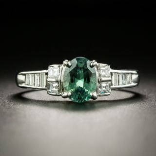 Estate 1.01 Carat Alexandrite and Diamond Ring  - 1