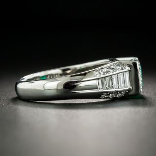 Estate 1.01 Carat Emerald and Diamond Ring