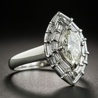 Estate 1.01 Carat Marquise Diamond Ring - GIA M VVS2