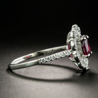 Estate 1.01 Carat No-Heat Ruby and Diamond Ring - GIA