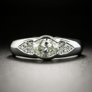 Estate 1.01 Carat Oval Diamond Engagement Ring - GIA L SI1 - 3