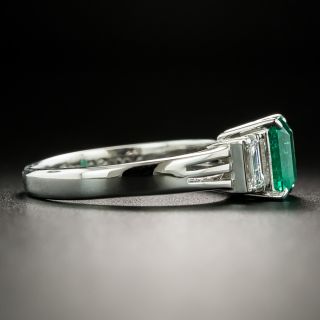Estate 1.02 Carat Emerald and Diamond Ring