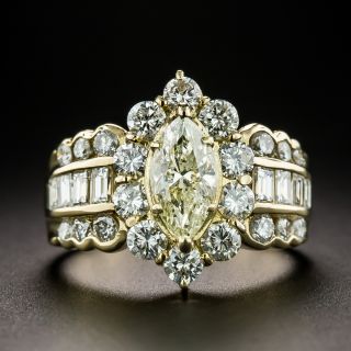 Estate 1.02 Carat Marquise Cut Diamond Ring - 3