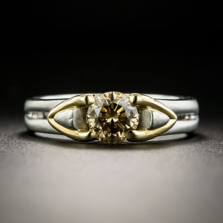 Estate 1.02 Carat Natural Brown Diamond Engagement Ring - 2