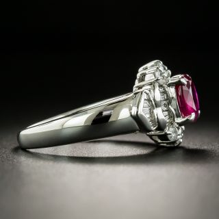 Estate 1.03 Carat Burmese Ruby and Diamond Ring