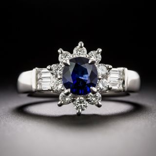 Estate 1.03 Carat Sapphire and Diamond Ring - 1