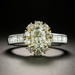 Estate 1.01 Carat Cushion-Cut Diamond Halo Ring - GIA  M VVS2 - 3