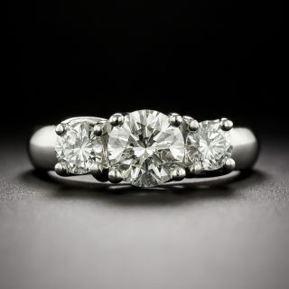 Estate 1.04 Carat Diamond Three-Stone Ring - GIA I SI2 - 2