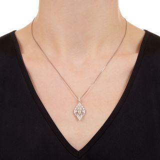 Estate 1.05 Carat Marquise Diamond Necklace - GIA