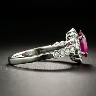 Estate 1.07 Carat No-Heat Ruby Diamond Ring - GIA