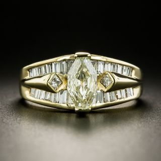 Estate 1.07 Carat Octagonal Diamond Ring - GIA - 2