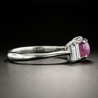 Estate 1.08 Carat Star Ruby Cabochon and Diamond Ring
