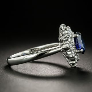 Estate 1.10 Carat Sapphire and Diamond Halo Ring