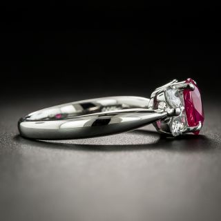 Estate 1.11 Carat Burmese Ruby and Diamond Ring