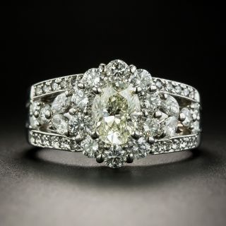 Estate 1.11 Carat Oval-Cut Diamond Engagement Ring - 2