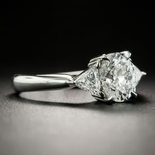 Estate 1.14 Carat Oval Diamond Engagement Ring - GIA E SI1