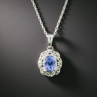 Estate 1.16 Carat Sapphire and Diamond Drop - 2