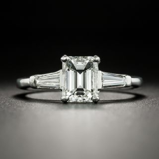 Estate 1.17 Carat Emerald-Cut Diamond Engagement Ring - GIA I VVS2 - 2