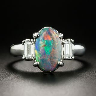 Estate 1.17 Carat Opal and Diamond Ring  - 2