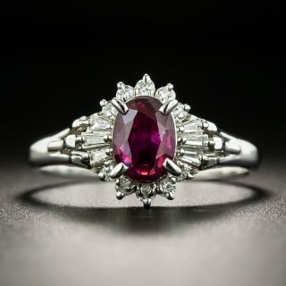 Estate 1.17 Carat Ruby and Diamond Ring - 1