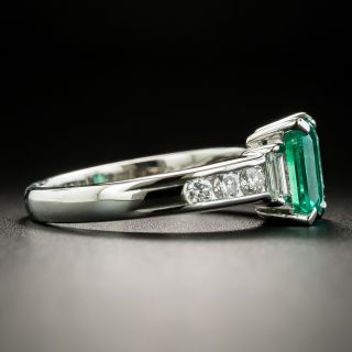 Estate 1.19 Carat Emerald and Diamond Ring