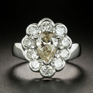 Estate 1.22 Carat Pear Shape Diamond Ring - GIA - 2