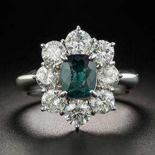 Estate 1.24 Carat Alexandrite and Diamond Ring  - 1