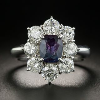 Estate 1.24 Carat Alexandrite and Diamond Ring 