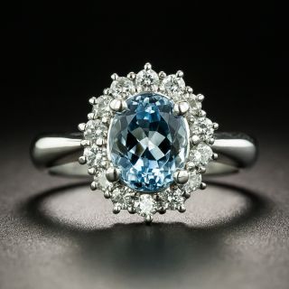 Estate 1.25 Carat Aquamarine and Diamond Ring - 2