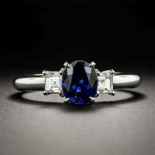 Estate 1.27 Carat Ceylon Sapphire and Diamond Ring - 1