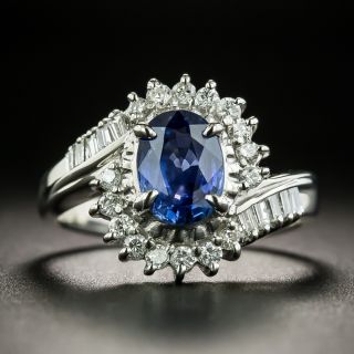 Estate 1.30 Carat Sapphire and Diamond Ring - 1