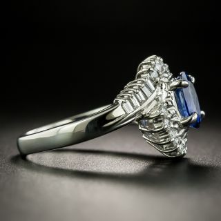Estate 1.30 Carat Sapphire and Diamond Ring