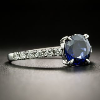 Estate 1.33 Carat Sapphire and Diamond Ring