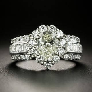 Estate 1.34 Carat Pear-Shaped Diamond Ring - GIA O-P SI1 - 1