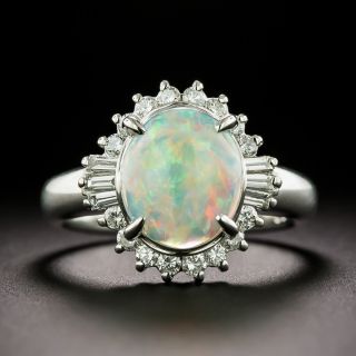 Estate 1.35 Carat Opal and Diamond Ring - 3