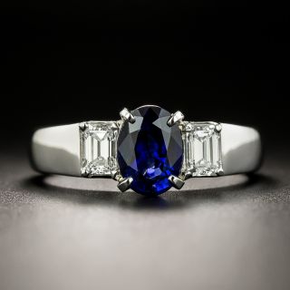 Estate 1.40 Carat Sapphire and Diamond Ring - 2