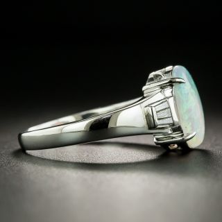 Estate 1.43 Carat Opal Cabochon and Diamond Ring 