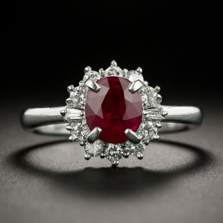 Estate 1.47 Carat Burmese Ruby and Diamond Ring - 2