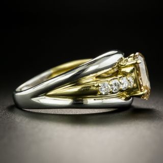 Estate 1.47 Carat Cushion-Cut Fancy Brown-Yellow Diamond Ring - GIA I1