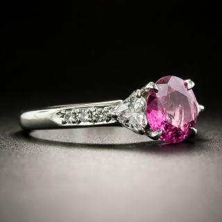 Estate 1.47 Carat No-Heat Pink Sapphire and Diamond Ring