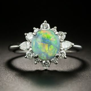 Estate 1.49 Carat Opal and Diamond Ring - 2