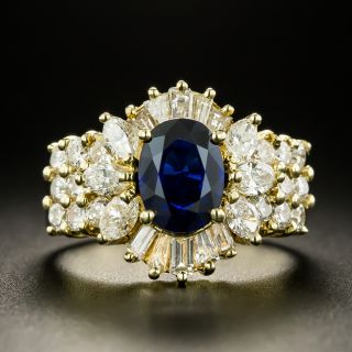 Estate 1.49 Carat Sapphire and Diamond Ring - 2