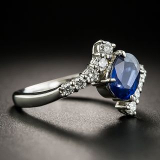 Estate 1.49 Carat Sapphire and Diamond Ring